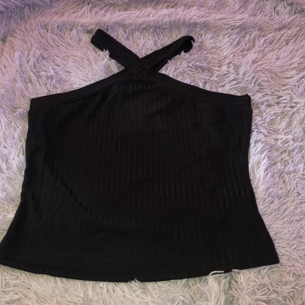 Rib- knit Fitted halter top